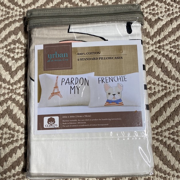 Frenchie French bulldog pillowcases new standard size - Picture 3 of 3